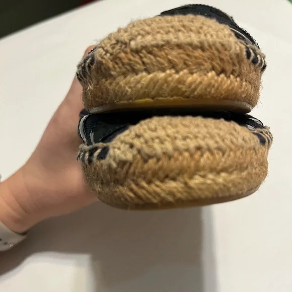 Tory Burch Navy Blue Espadrille Loafers - Picture 9 of 12